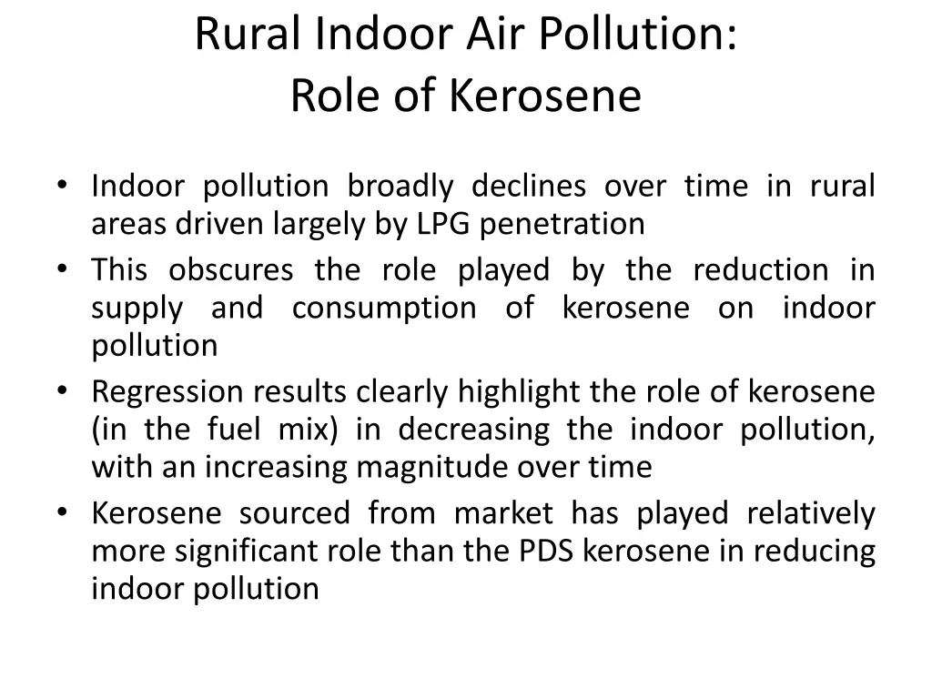 rural indoor air pollution role of kerosene 1