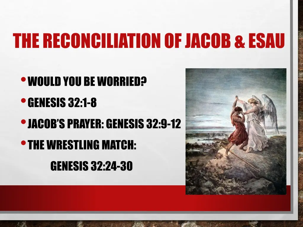 the reconciliation of jacob esau 1