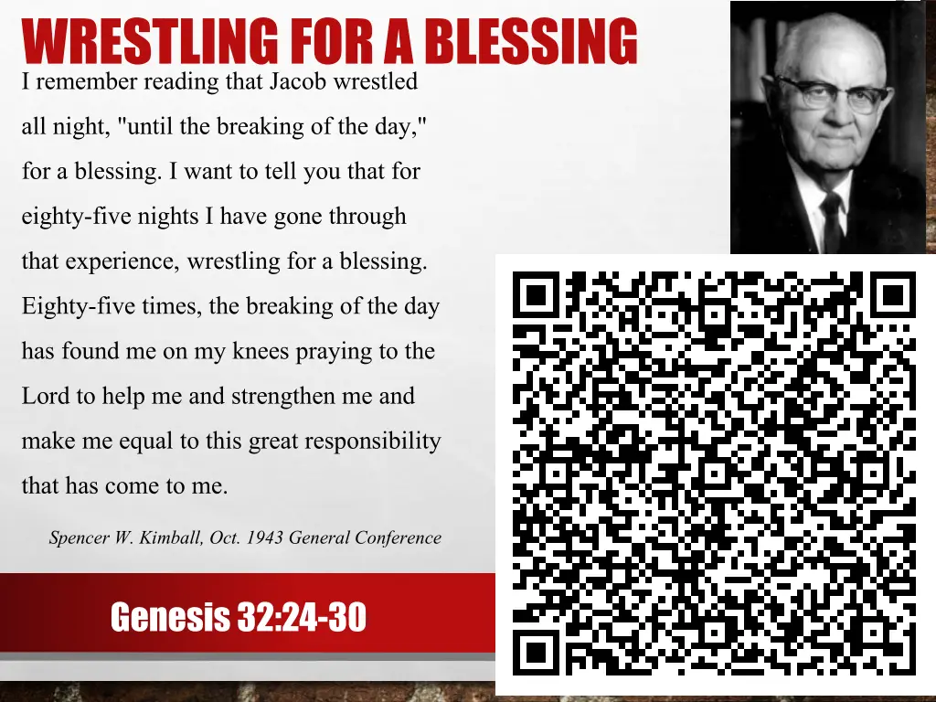 wrestling for a blessing i remember reading that