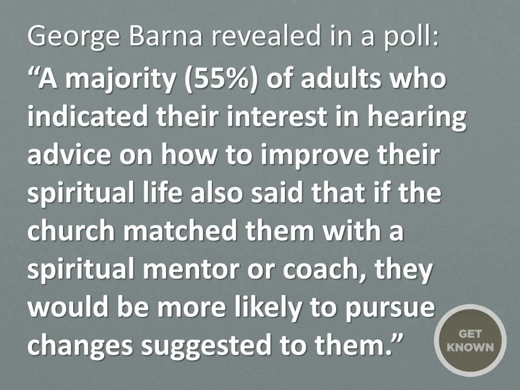 george barna revealed in a poll a majority