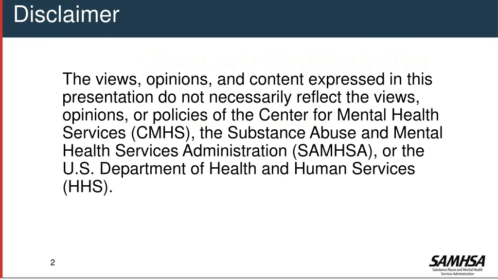 disclaimer
