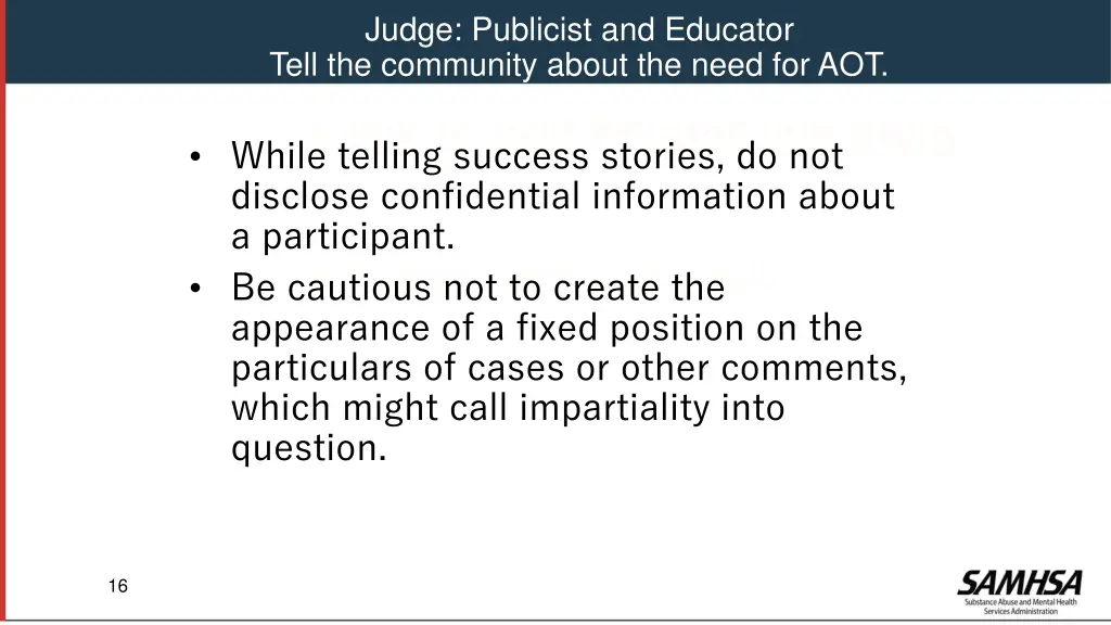 judge publicist and educator tell the community