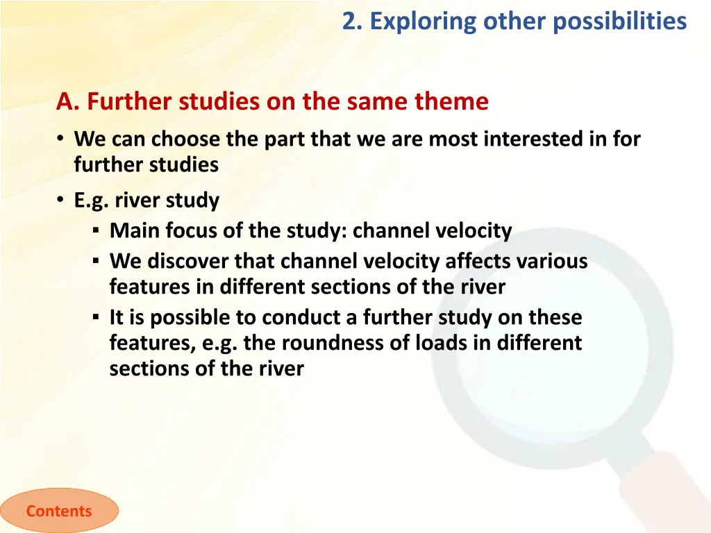 2 exploring other possibilities