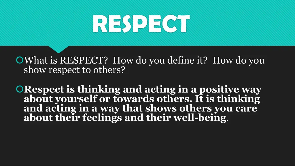 respect
