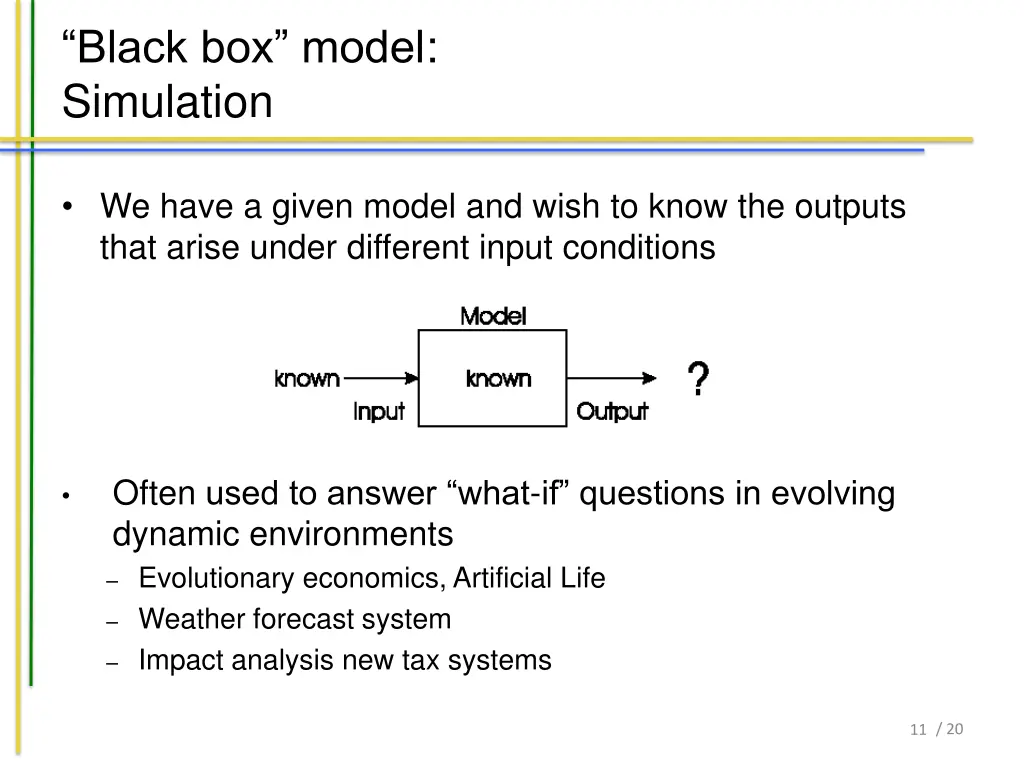 black box model simulation