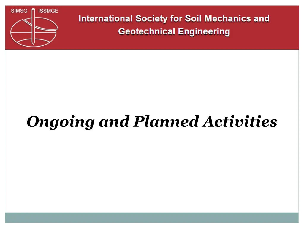 ongoing and planned activities