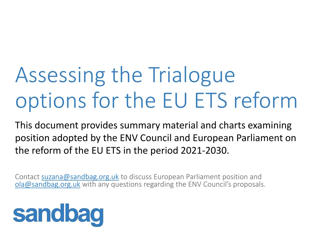 assessing the trialogue options