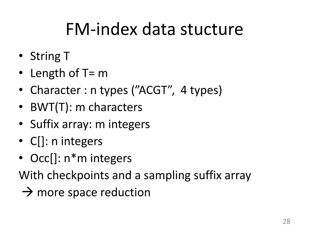 fm index data stucture