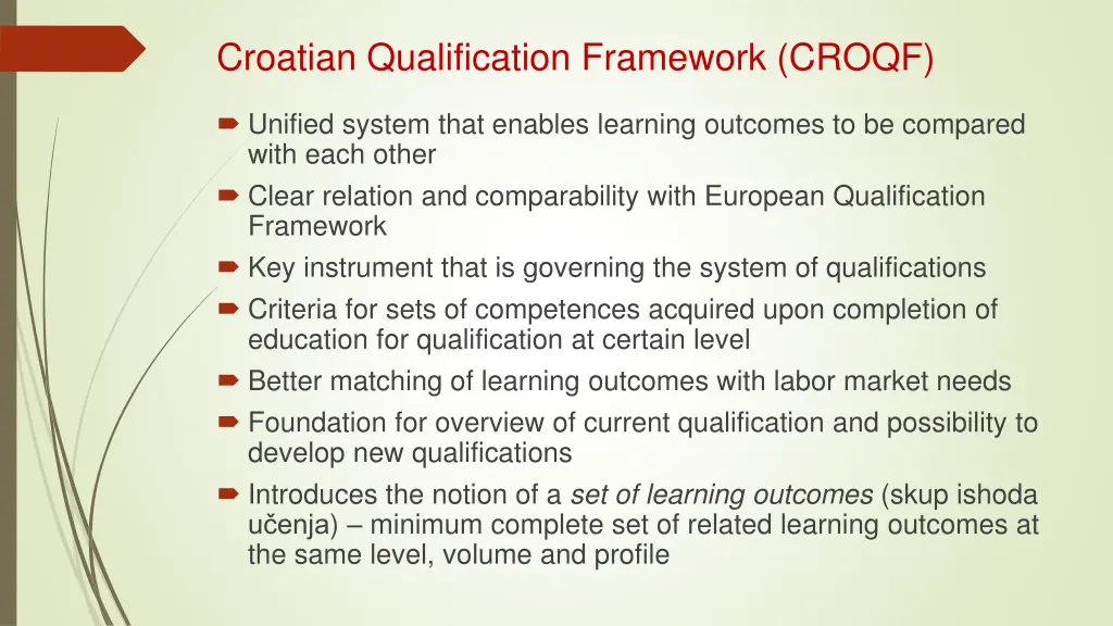 croatian qualification framework croqf
