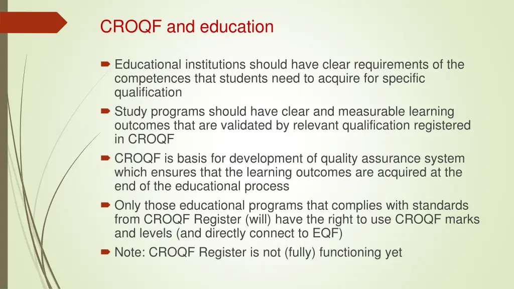 croqf and education