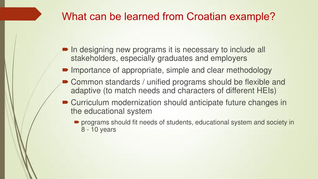 what can be learned from croatian example
