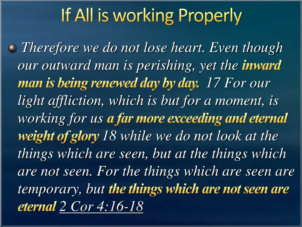 if all is working properly