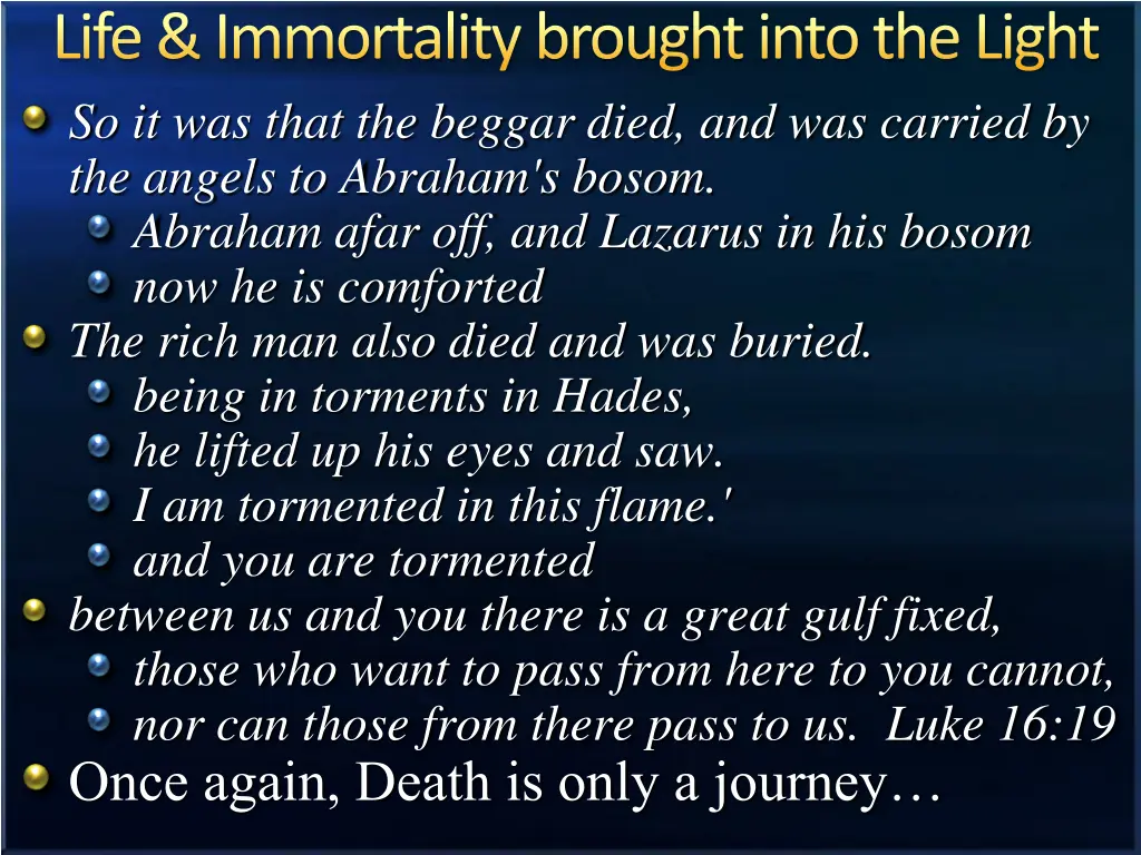 life immortality brought into the light