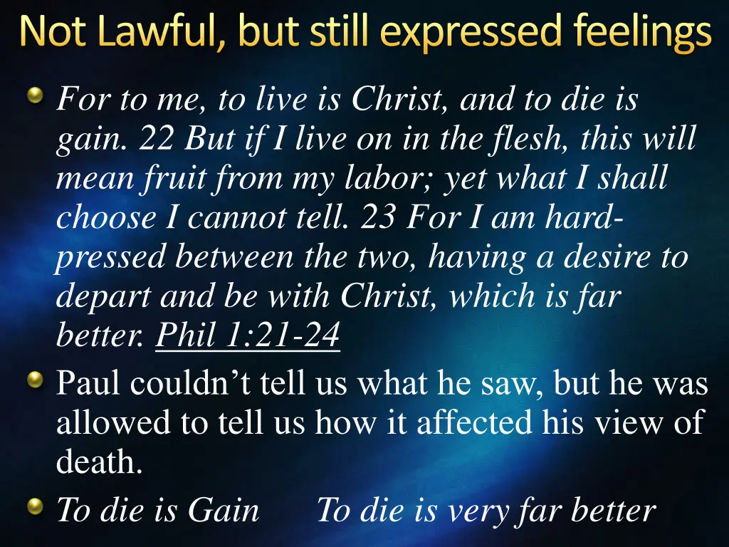 not lawful but still expressed feelings