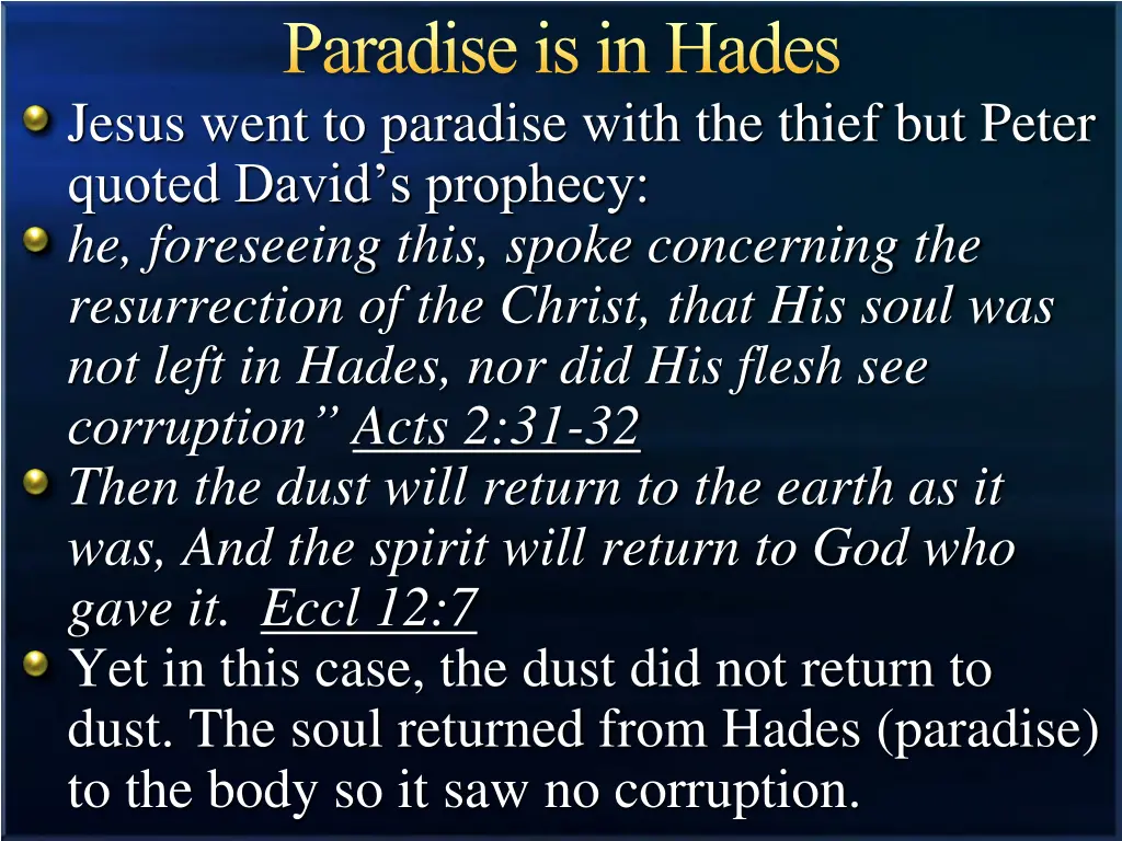 paradise is in hades