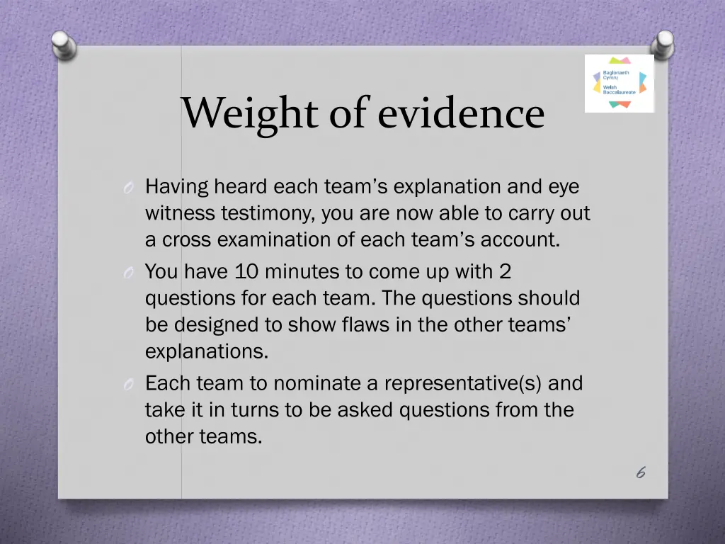 weight of evidence