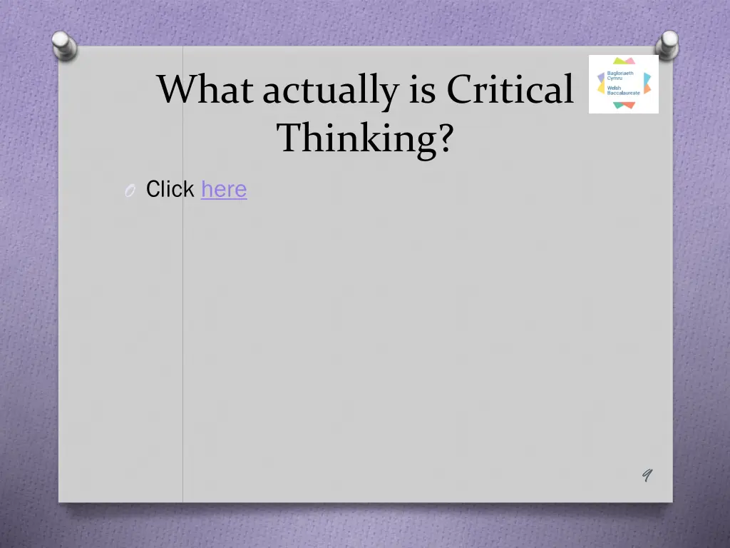 what actually is critical thinking