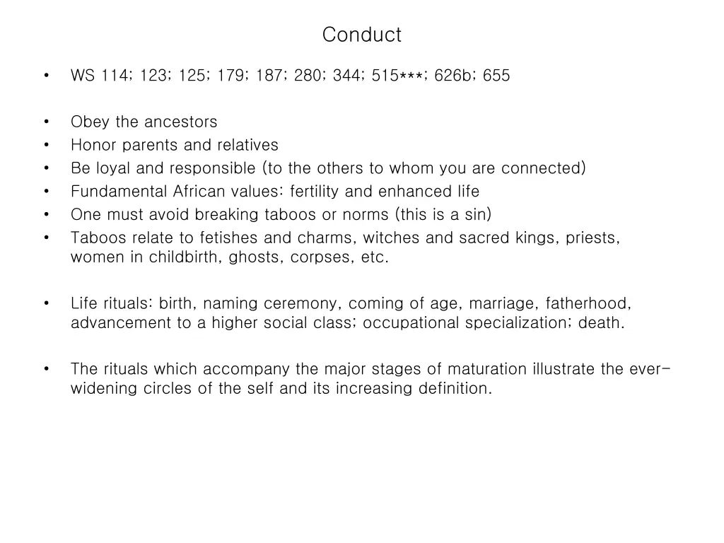 conduct