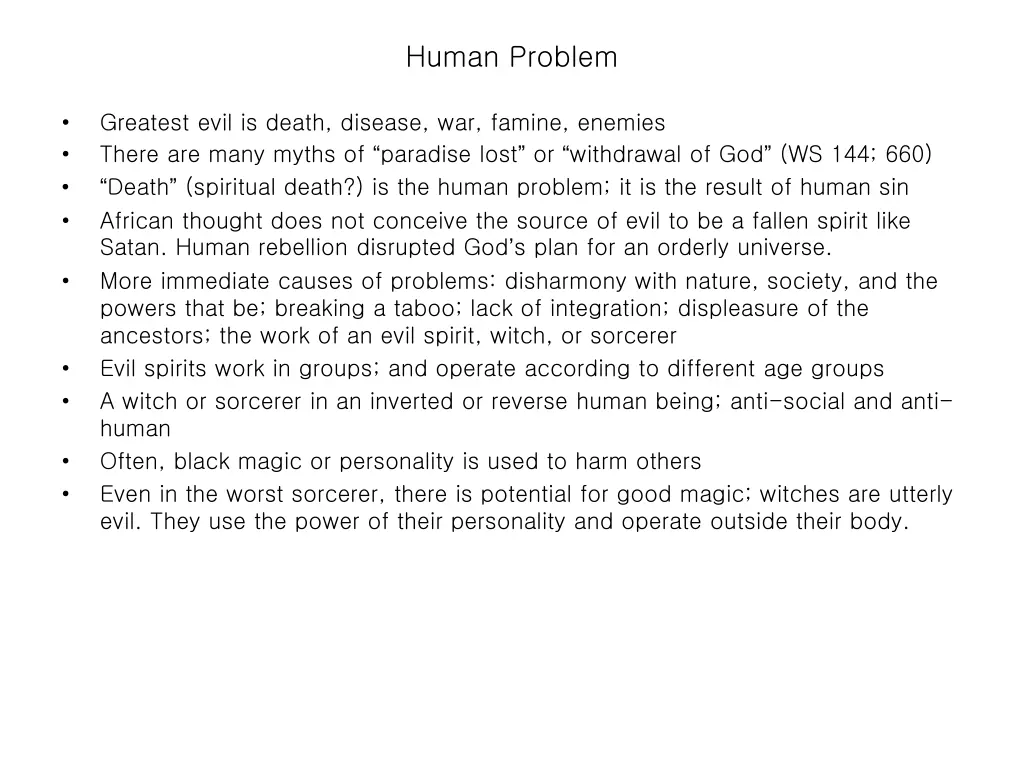 human problem