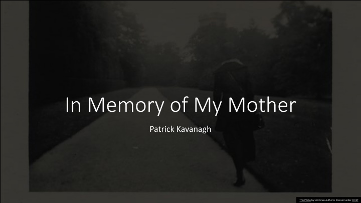 in memory of my mother