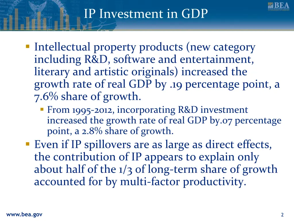 ip investment in gdp