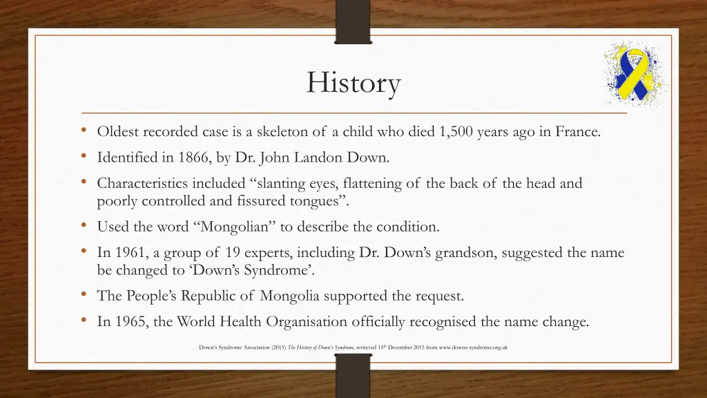 history
