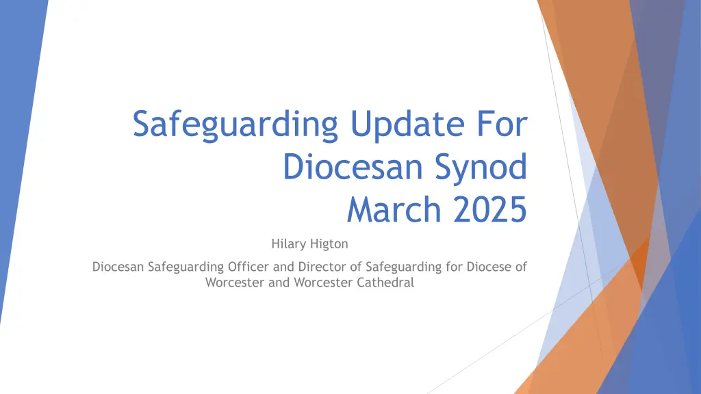 safeguarding update for diocesan synod