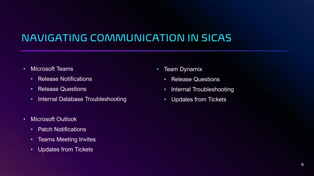 navigating communication in sicas