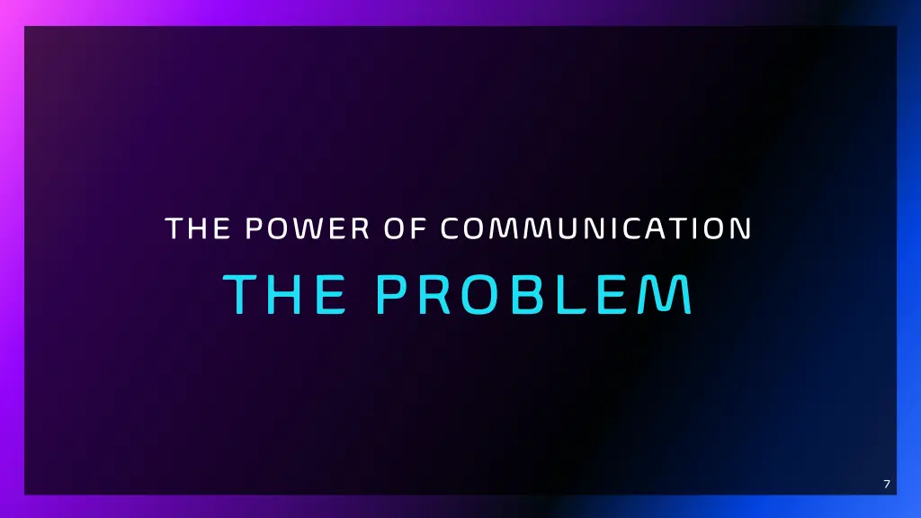 the power of communication the problem