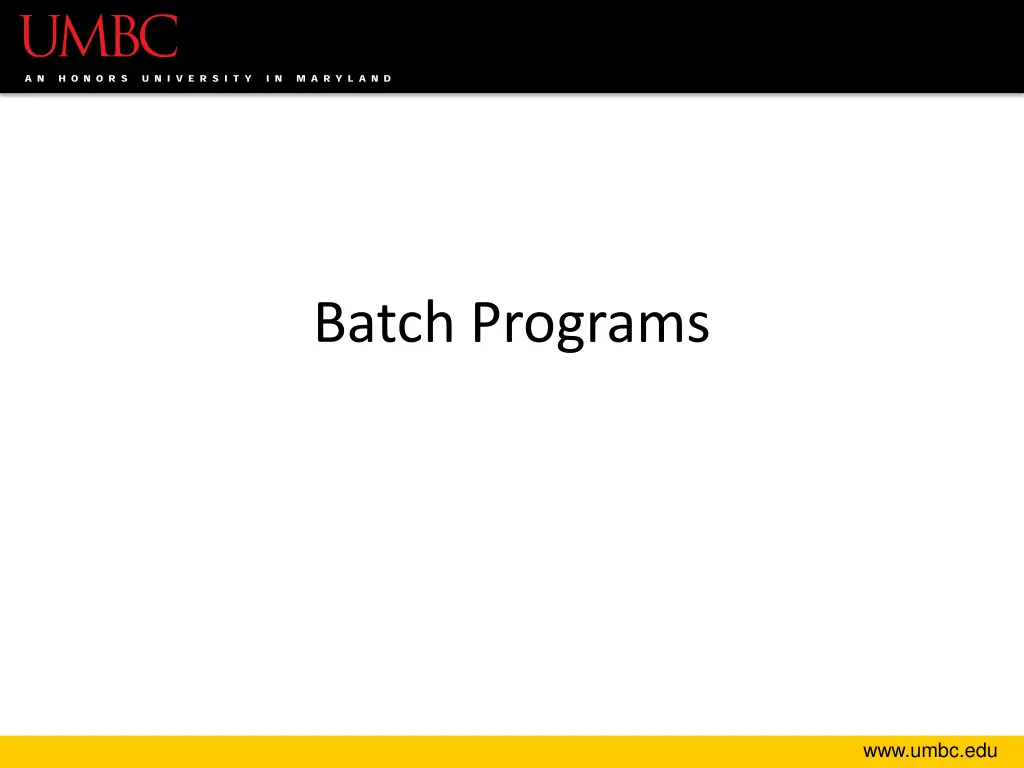 batch programs