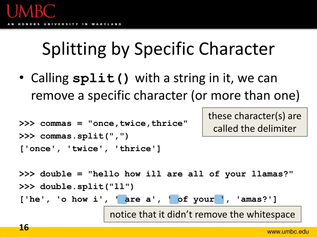 splitting by specific character 1