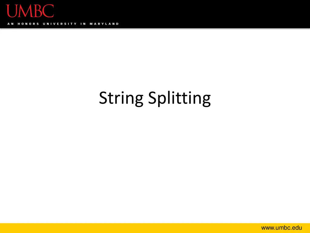 string splitting