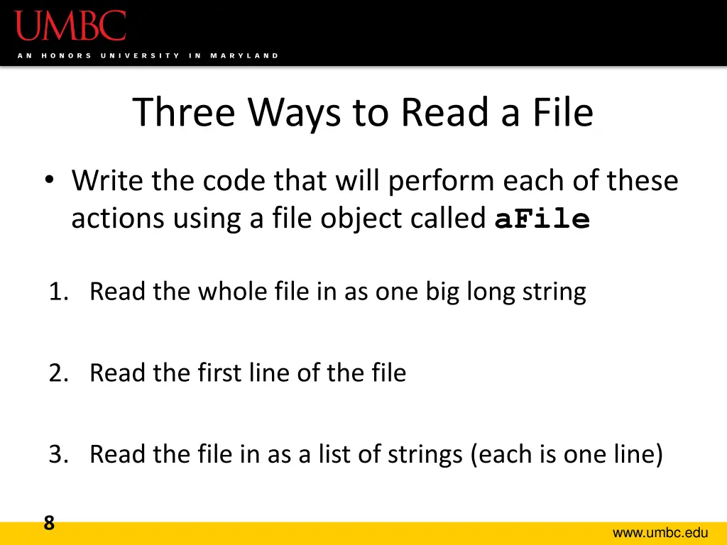 three ways to read a file