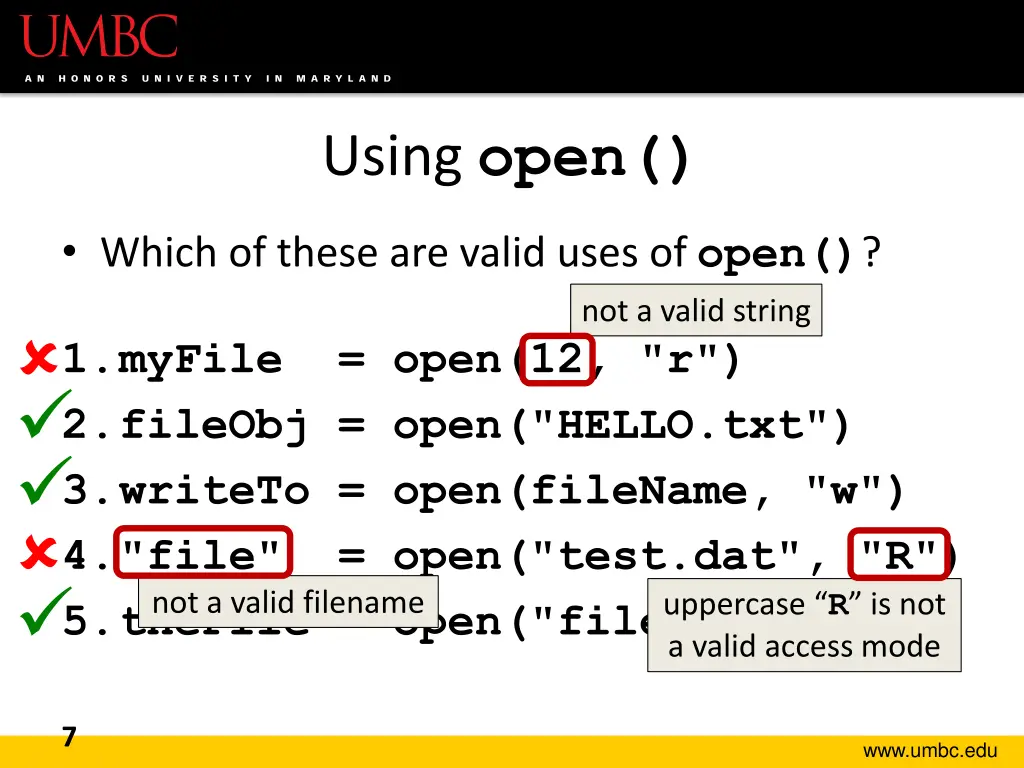 using open 1