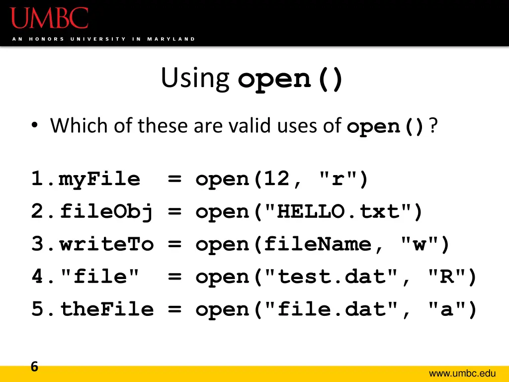 using open