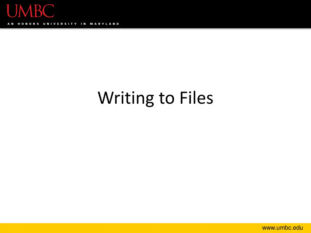 writing to files