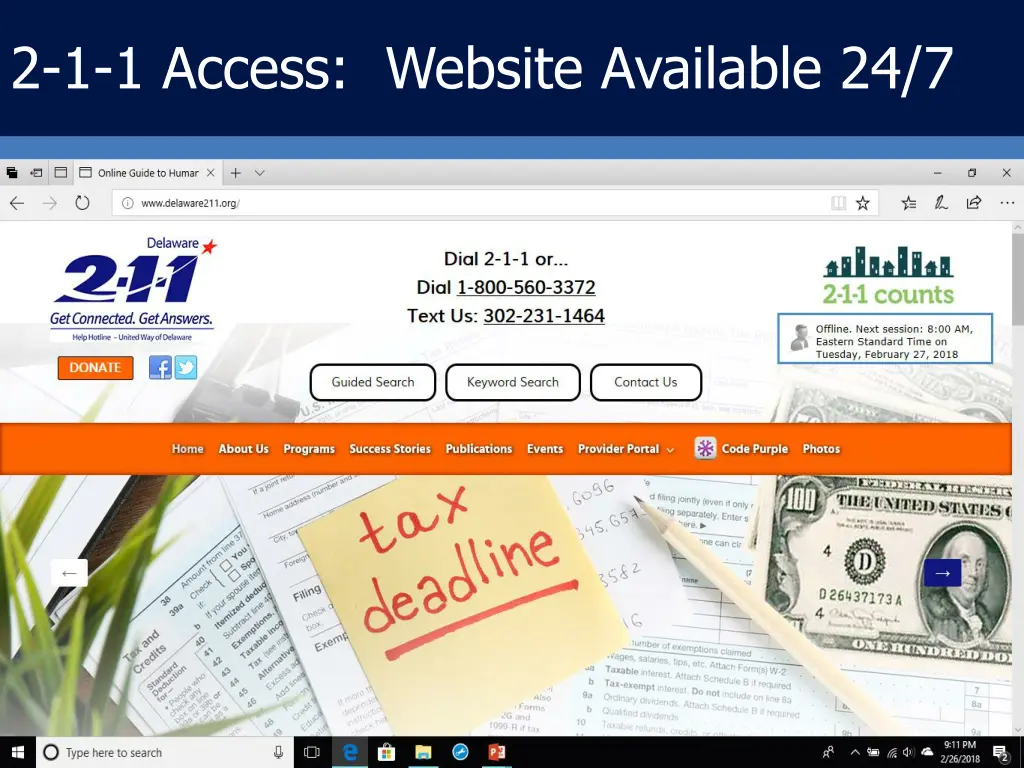 2 1 1 access website available 24 7