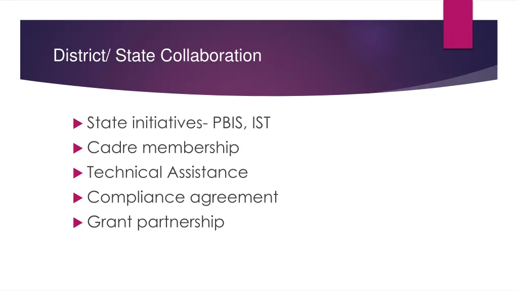 district state collaboration