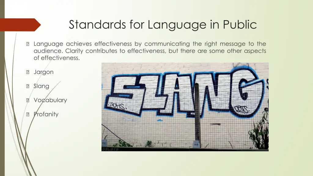 standards for language in public 1