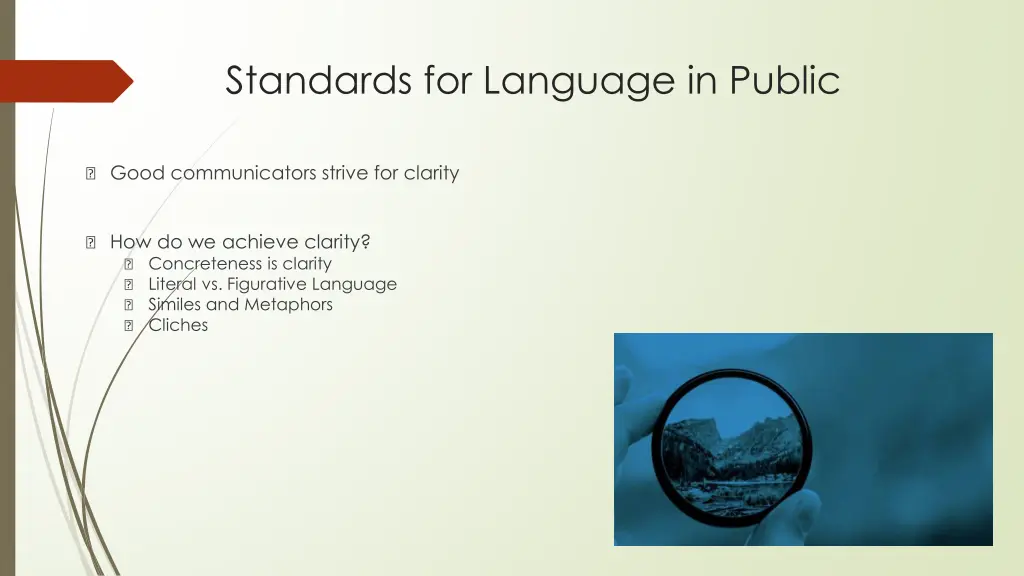 standards for language in public