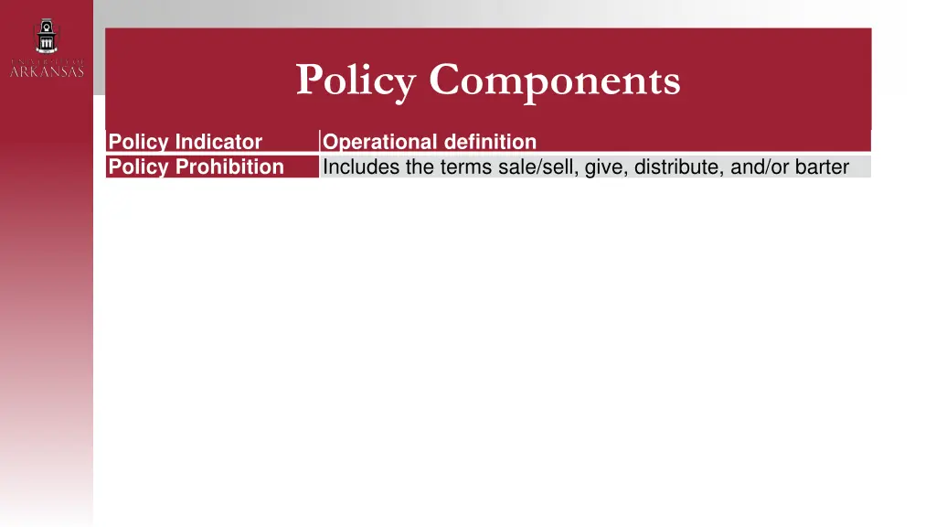 policy components 1