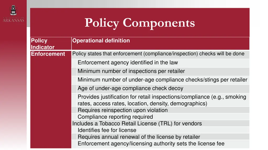 policy components 5