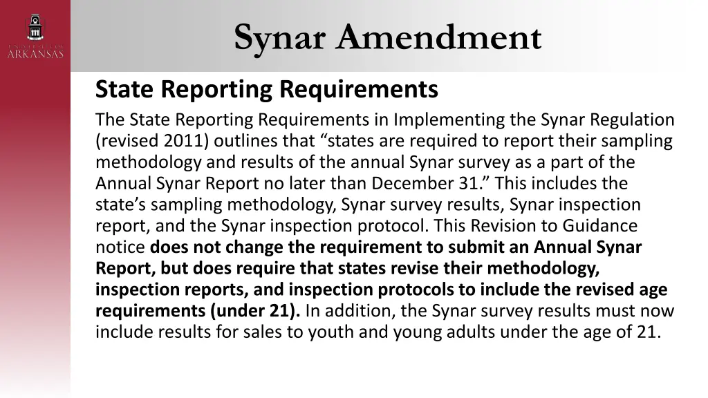 synar amendment 3