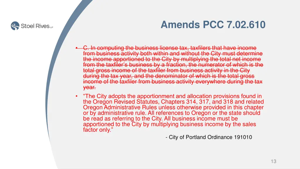 amends pcc 7 02 610 1