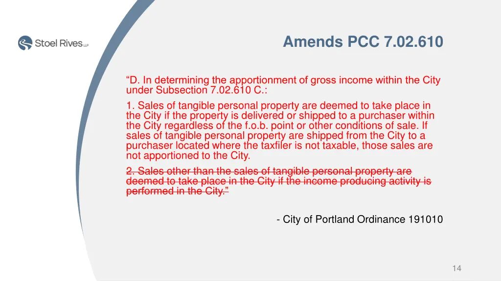 amends pcc 7 02 610 2