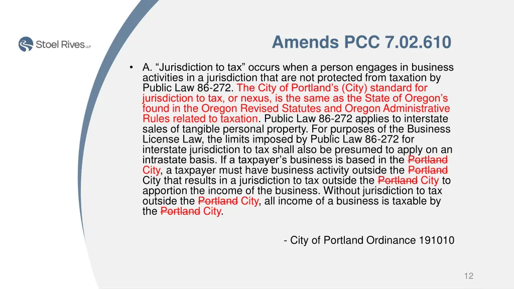 amends pcc 7 02 610