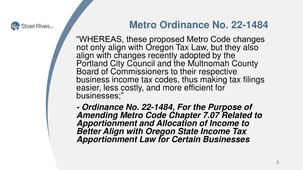 metro ordinance no 22 1484