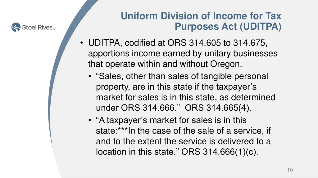 uniform division of income for tax purposes