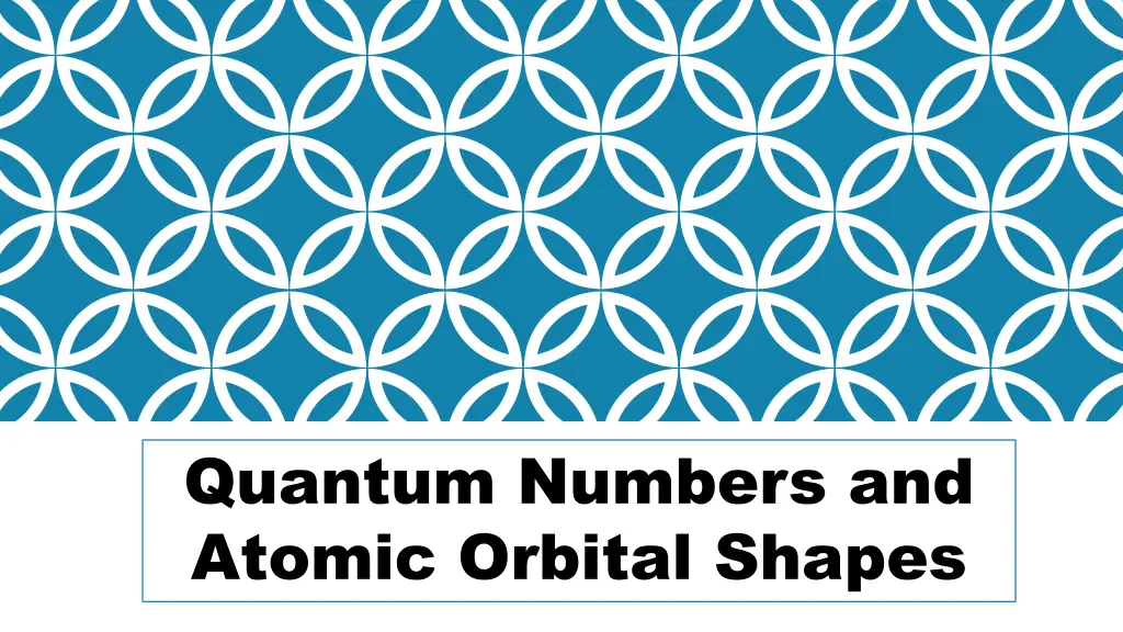 quantum numbers and atomic orbital shapes