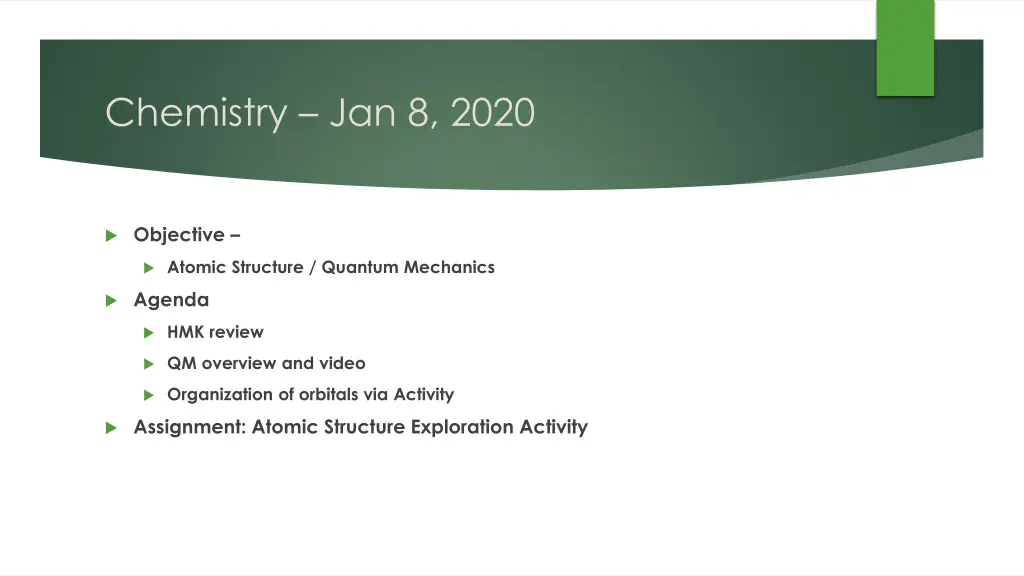 chemistry jan 8 2020 1